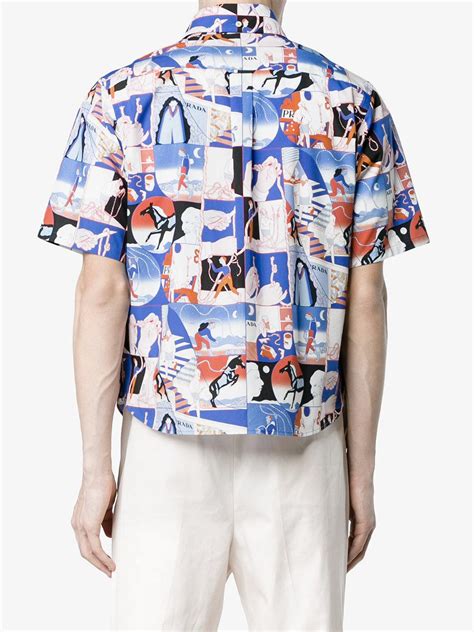 prada comic shirt men